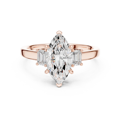 Marquise Trio Diamond Ring