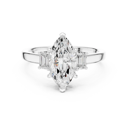 Marquise Trio Diamond Ring