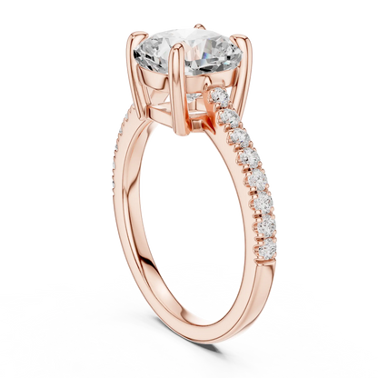 Hidden Basket Diamond Ring