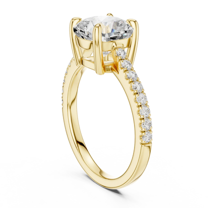 Hidden Basket Diamond Ring