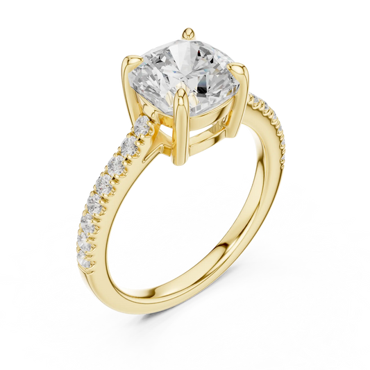 Hidden Basket Diamond Ring