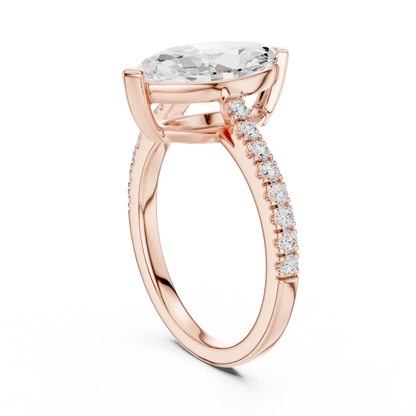 Slender Marquise Diamond Ring