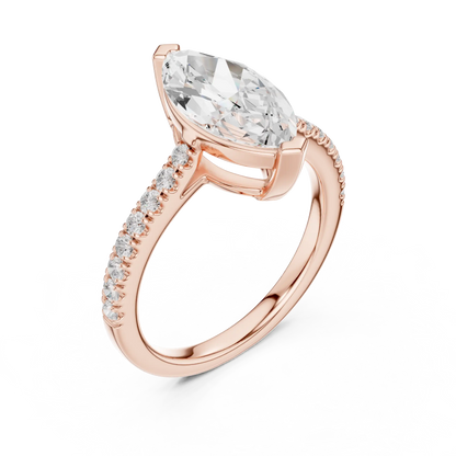 Slender Marquise Diamond Ring