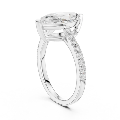 Slender Marquise Diamond Ring