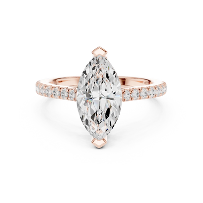 Slender Marquise Diamond Ring