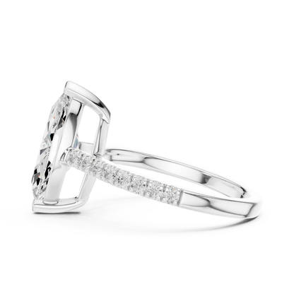 Slender Marquise Diamond Ring
