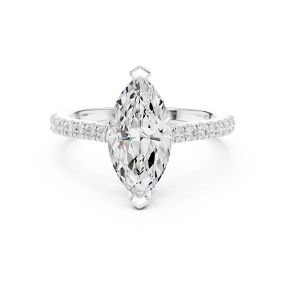 Slender Marquise Diamond Ring