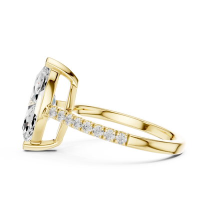Slender Marquise Diamond Ring