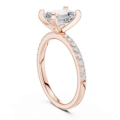 Emerald Poise Diamond Ring