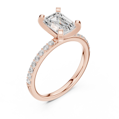 Emerald Poise Diamond Ring