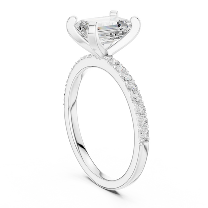 Emerald Poise Diamond Ring