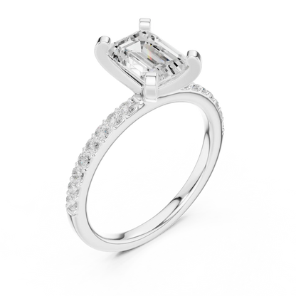 Emerald Poise Diamond Ring