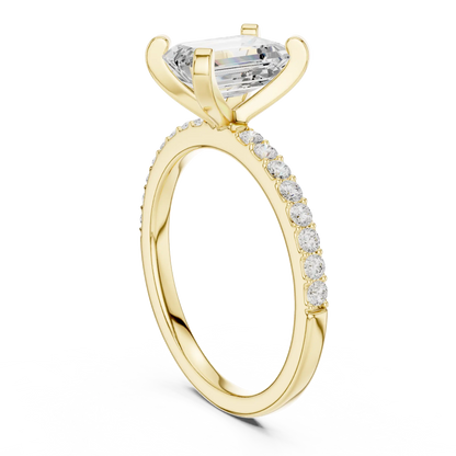 Emerald Poise Diamond Ring