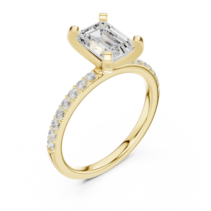 Emerald Poise Diamond Ring