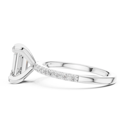 Emerald Poise Diamond Ring
