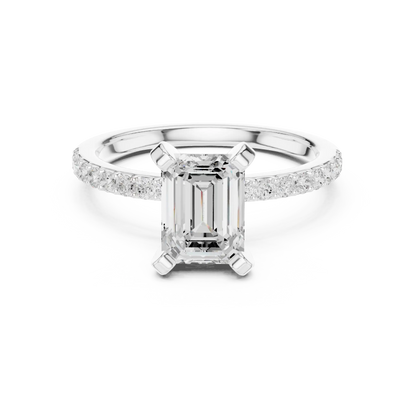 Emerald Poise Diamond Ring