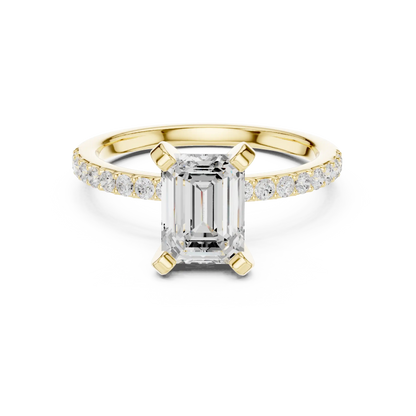 Emerald Poise Diamond Ring