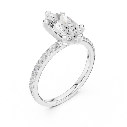 Slim Marquise Diamond Ring