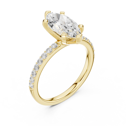 Slim Marquise Diamond Ring