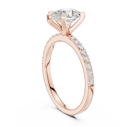 Pear Whisper Diamond Ring