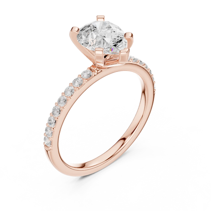 Pear Whisper Diamond Ring