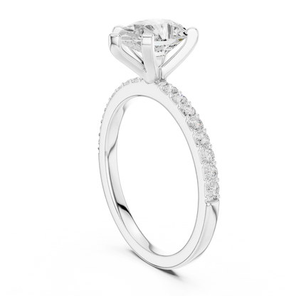 Pear Whisper Diamond Ring