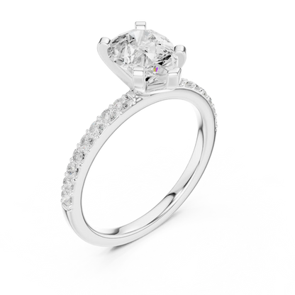 Pear Whisper Diamond Ring