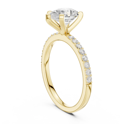 Pear Whisper Diamond Ring