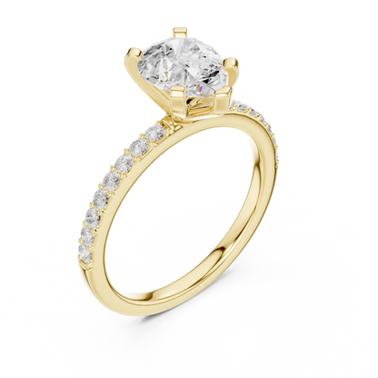 Pear Whisper Diamond Ring