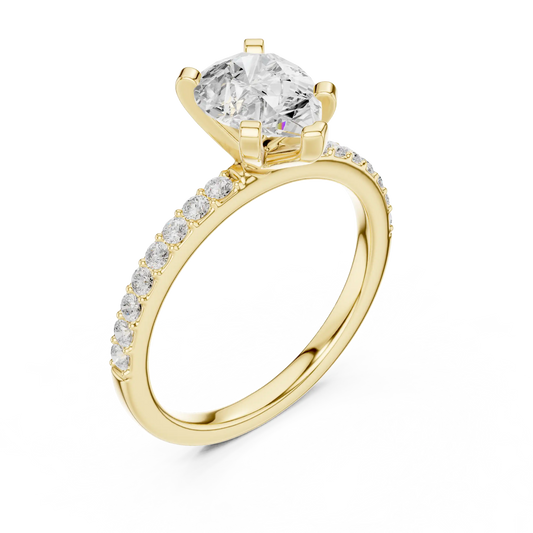 Pear Whisper Diamond Ring
