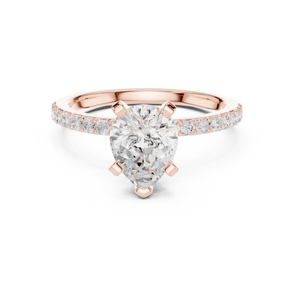 Pear Whisper Diamond Ring