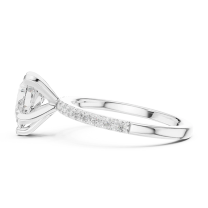 Pear Whisper Diamond Ring