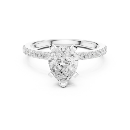 Pear Whisper Diamond Ring