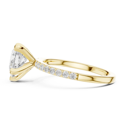 Pear Whisper Diamond Ring