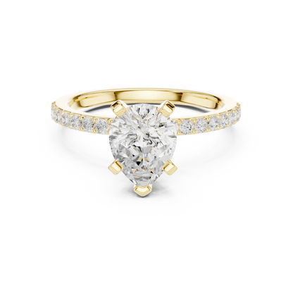 Pear Whisper Diamond Ring