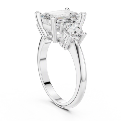 Emerald Trinity Diamond Ring