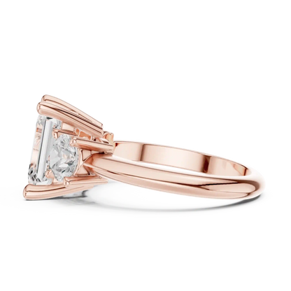 Emerald Trinity Diamond Ring