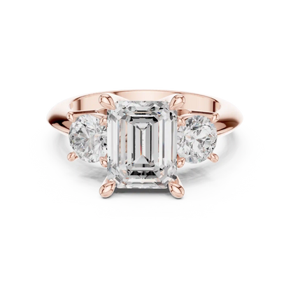Emerald Trinity Diamond Ring
