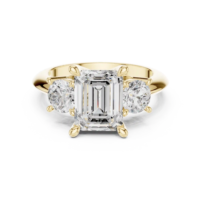 Emerald Trinity Diamond Ring