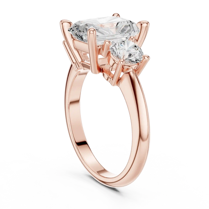 Three Sided Diamond Ring