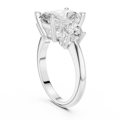 Three Sided Diamond Ring