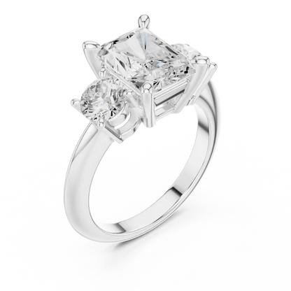 Three Sided Diamond Ring