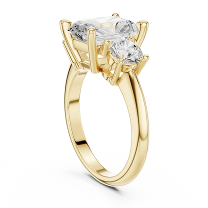 Three Sided Diamond Ring