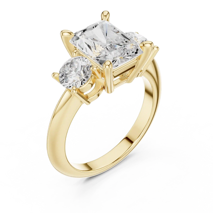 Three Sided Diamond Ring