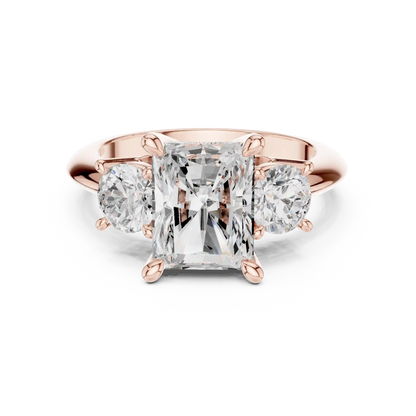 Three Sided Diamond Ring