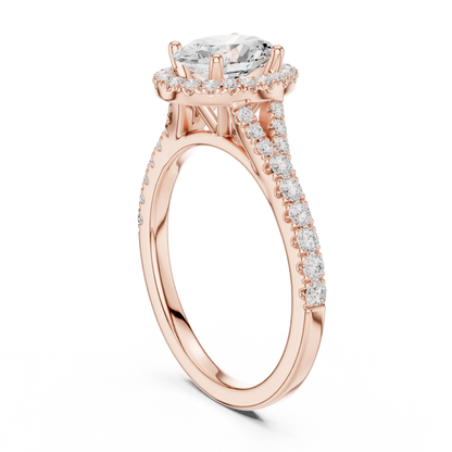 Ovaline Halo Diamond Ring
