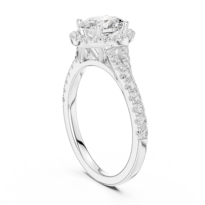 Ovaline Halo Diamond Ring