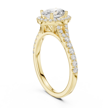 Ovaline Halo Diamond Ring