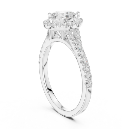 Teardrop Halo Ring