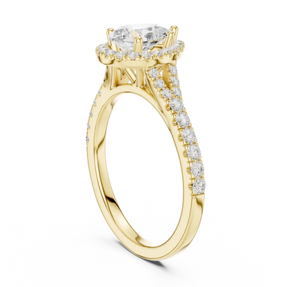 Teardrop Halo Ring